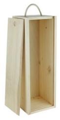 Holzkiste für 1,5 Ltr. Bordeaux ""Cleope""   Tragekordel/Schiebedeckel 