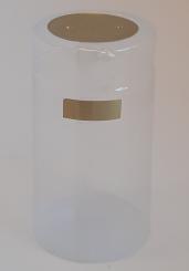 Schrumpfkapsel 31 x 60 transparent  Abriss und Deckel gold 
