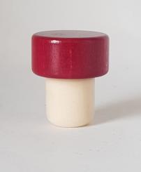 Handgriffkorken flach 18,5  PE weinrot glatt 