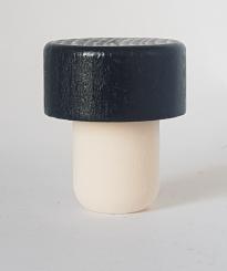 Handgriffkorken flach 18er  PE schwarz glatt 