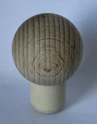 Handgriffkorken Kugel 16er PE glatt lackiert 