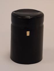 Schrumpfkapsel 33,5 x 50 schwarz seidenglanz mit Abriss 