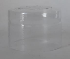 Schrumpfkapsel  47x36 mit Abriss Gold transparent oben geschlossen 