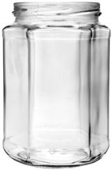 Weithalsglas Sechskant 0,720 l TO82 weiss 