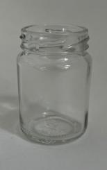 Weithalsglas 0,106 l TO48 weiss 7,35 cm hoch 