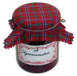 Stoffdeckchen 120x120mm rot/ Karo TO43-66 