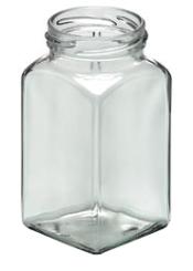 Weithalsglas 0,312 l Vierkant TO 58 weiss 