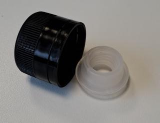 Kunststoffverschluß PP31,5 schwarz Ausgießer mit Sicherungring 