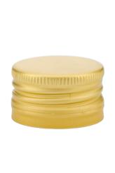 Aluverschluß PP31,5x18 gold mit Gewinde mit Sicherungsring 