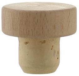 Handgriffkorken flach 43/15 24er natur roh 