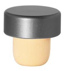 Handgriffkorken flach 19,2er PE  titan schwarz matt Kunststoff 