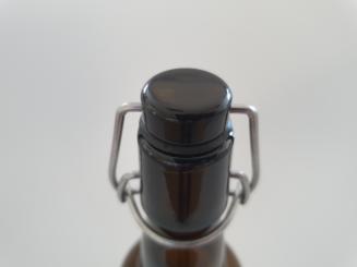 Bügelverschluß PVC schwarz Gummi schwarz 