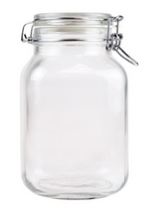 Bügelglas 1,0 l Fido Drahtbügel weiß inkl. Verschluß 