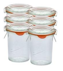 Rex-Sturzglas 0,160 l inkl. Deckel, Gummi und Klammern 1 VE 12 Stck 