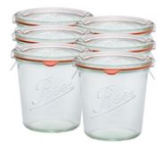 Rex-Sturzglas 0,580 l inkl. Deckel, Gummi und Klammern 1 VE 12 Stck 