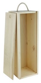 Holzkiste für 1,5 Ltr. Bordeaux ""Cleope""   Tragekordel/Schiebedeckel 