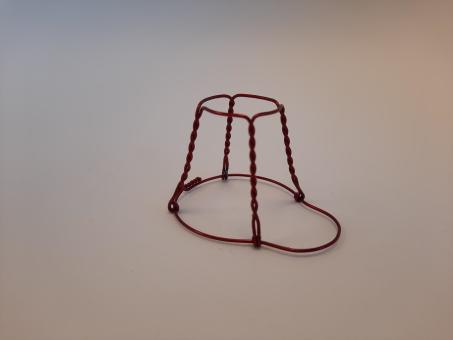 Agraffe Drahtbügel rot ohne Deckel 