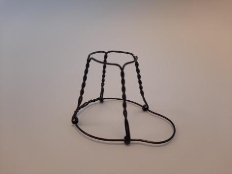 Agraffe Drahtbügel schwarz ohne Deckel 