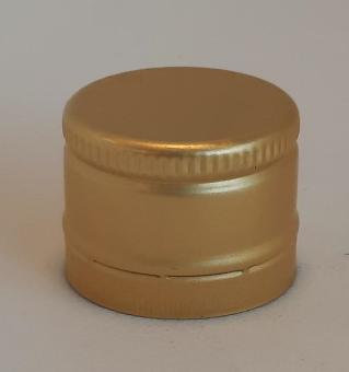 Aluverschluß PP28 gold mit Ölausgießer ohne Gewinde 28x16,5 