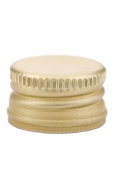 Aluverschluß PP28 gold mit Gewinde 