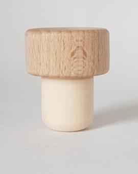 Handgriffkorken flach 17,5   PE natur glatt  verzahnt 