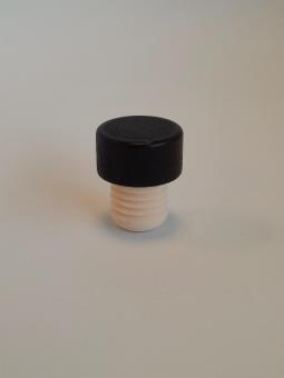 Handgriffkorken flach 19,5  gerillt PE schwarz 