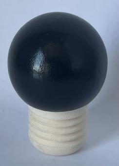 Handgriffkorken Kugel 18er PE schwarz gerillt 