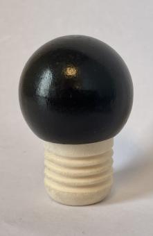 Handgriffkorken Kugel 19,5er PE schwarz gerillt 