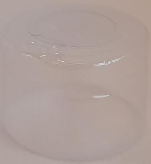 Schrumpfk. 49,6x35 transparent Deckel Vertikalabriss von unten nach oben 