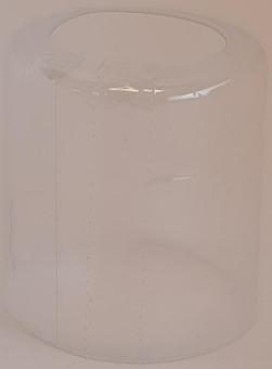 Schrumpfkapsel transparent 41,5x45 mit Perforation und Lasche verstärkt 