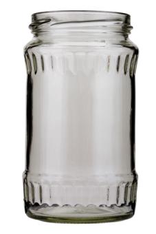 Weithalsglas 0,370 l TO66 weiss Facette 