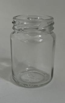 Weithalsglas 0,106 l TO48 weiss 7,35 cm hoch 