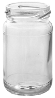 Weithalsglas 0,106 l TO48 weiss 8,6 cm hoch 