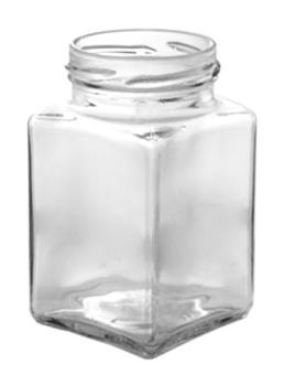 Weithalsglas Vierkant 0,260 l TO58 weiss 