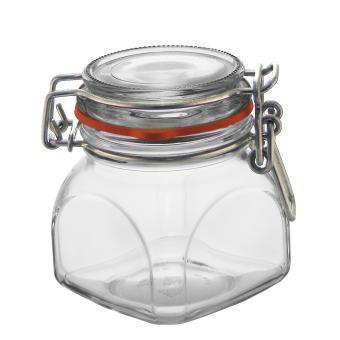 Bügelglas 0,314 l Vierkant weiss 