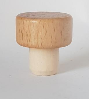 Handgriffkorken flach 15er  lackiert glatt PE natur 