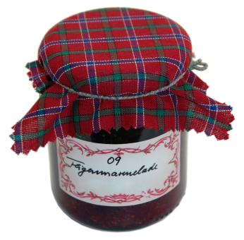 Stoffdeckchen 120x120mm rot/ Karo TO43-66 