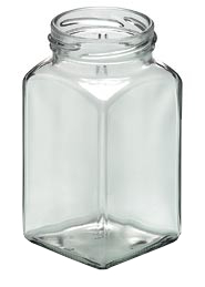 Weithalsglas 0,312 l Vierkant TO 58 weiss 