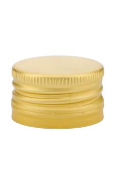 Aluverschluß PP31,5x18 gold mit Gewinde mit Sicherungsring 