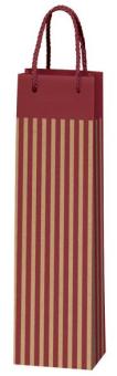Henne Kraftpapiertüte Streifen natur/bordeaux 100x80x360 1619TU 