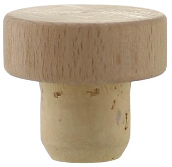 Handgriffkorken flach 43/15 24er natur roh 