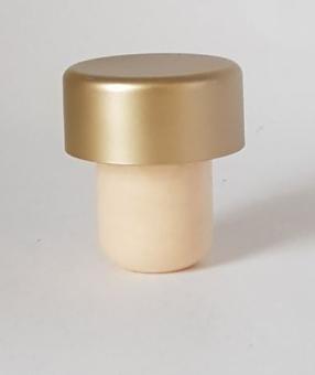 Handgriffkorken flach 23er PE gold matt Alu Kunststoff 