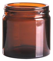 Glastiegel 60ml braun 51 mm 