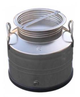 Edelstahlkanne o. Hahn 10 L  bis 35% Alkohol 