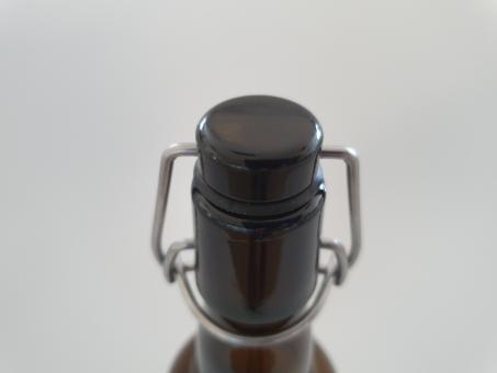 Bügelverschluß PVC schwarz Gummi schwarz 