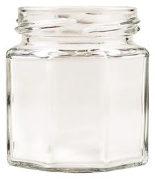Weithalsglas 8-eckig 0,100 l TO 53 weiss Konserve 