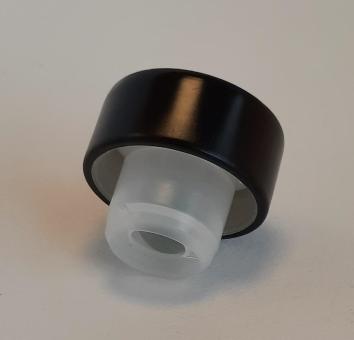 GPI-GCM Schraubverschluss 28er schwarz mit Ausgießer Glaskugel im Ausgießer 