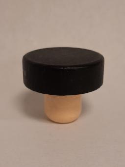 Handgriffkorken flach 19er  39,5/13 schwarz matt glatt 