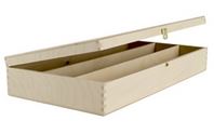 Holzkassette mit Klappdeckel 3x0,2 Platin (H) 