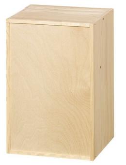 Holzkiste m.Schiebdeckel 6er 360x235x185mm Natur  Henne 